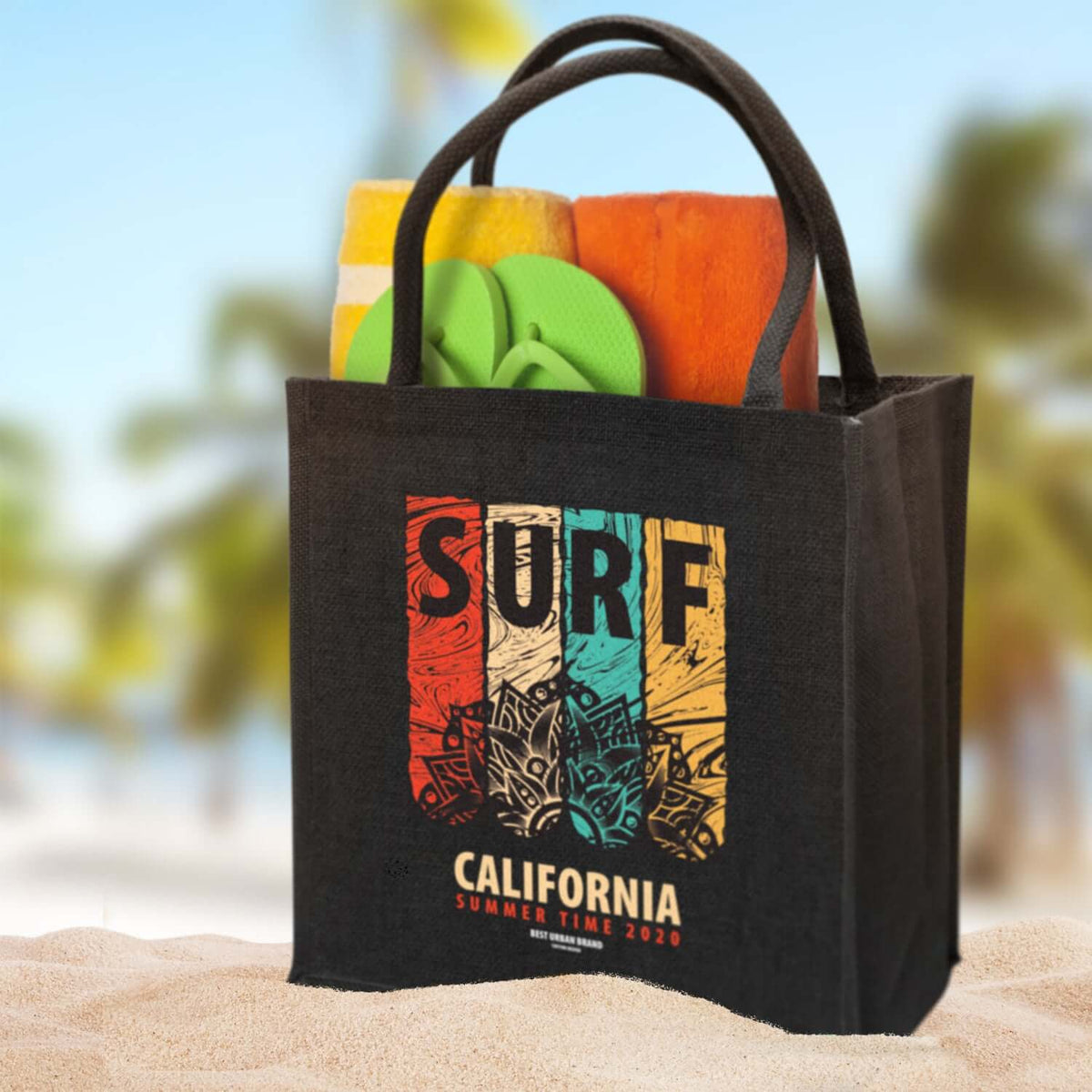Monza Jute Tote Bag - Colour Match Corporate Gift Singapore