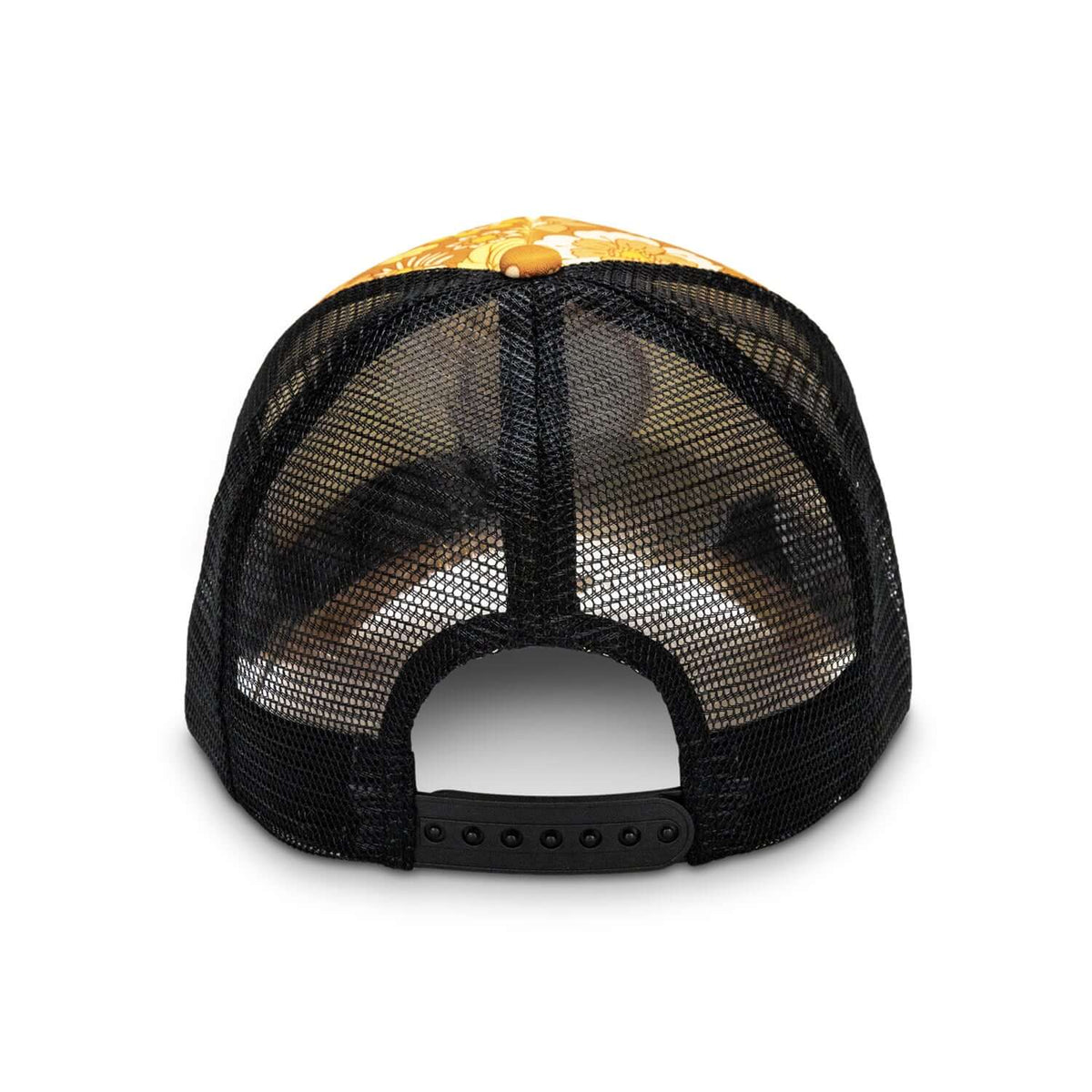 Cruise Custom Cap with Full Colour Patch back view showcasing mesh panels and adjustable snapback closure.