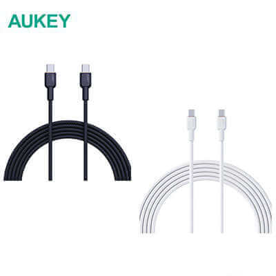 Aukey CB-NCC1 1M Nylon Braided USB C to C Cable by Corporate Gift Store Singapore