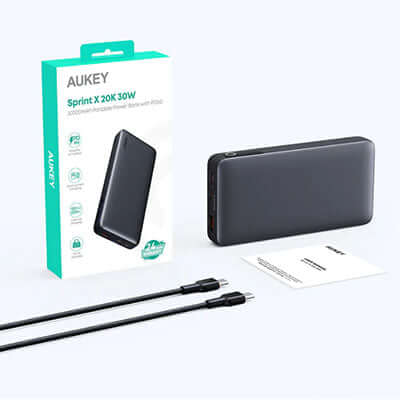 Aukey PB-Y42 30W 20000mAh Portable Power Bank by Corporate Gift Store Singapore