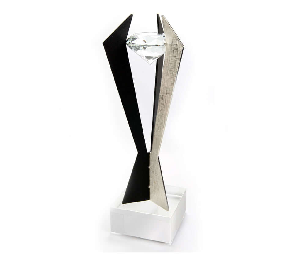 Atlantis Diamond on Square Crystal Base by Corporate Gift Store Singapore