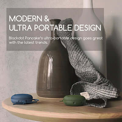 Blackdot Pancake Wireless Waterproof Speakers with In-Built Mic by Corporate Gift Store Singapore