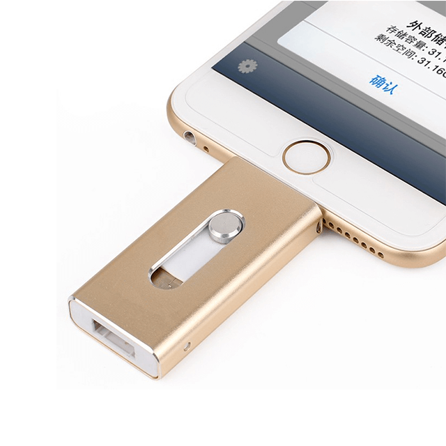 Metal OTG with Round Slider USB Drive (IOS) by Corporate Gift Store Singapore