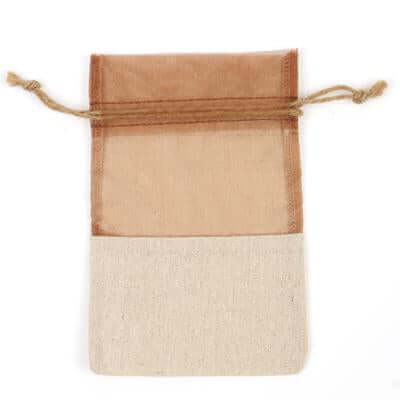 Jute Mesh Drawstring Pouch by Corporate Gift Store Singapore