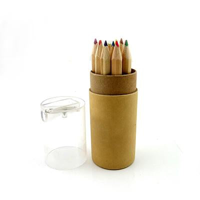 Eco Friendly Color Pencil Set with Sharpener by Corporate Gift Store Singapore