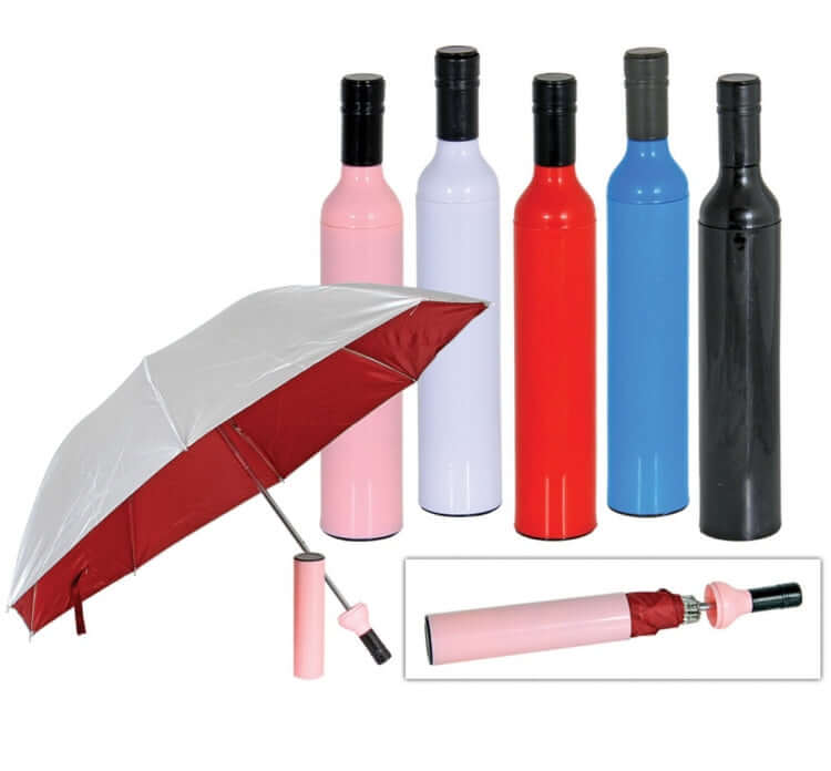 21'' Foldable Umbrella with Bottle Packaging by Corporate Gift Store Singapore