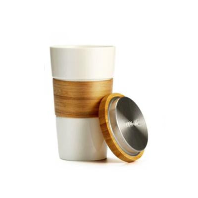 Eco Friendly Ceramic Mug with Bamboo Lid and Sleeve | gifts shop