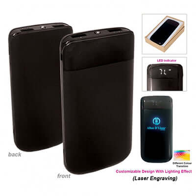 10000mah Powerbank with LED by Corporate Gift Store Singapore