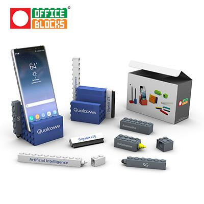 Office Blocks 5 in 1 Stationery Phone Stand Set by Corporate Gift Store Singapore