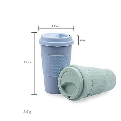 Eco Friendly Wheat Straw and Silicone Coffee Cup by Corporate Gift Store Singapore