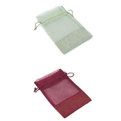 Eco Friendly Jute Accessories Pouch with Netting by Corporate Gift Store Singapore