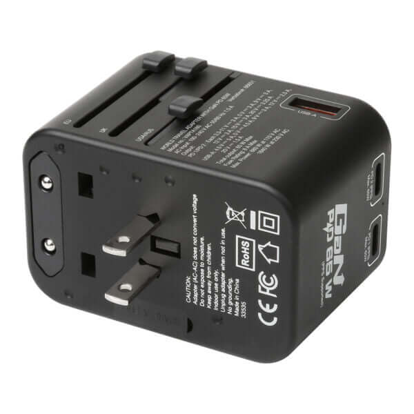 Verbatim 3 Port 65W PD 3.0 & QC 3.0 GaN Universal Travel Adaptor by Corporate Gift Store Singapore