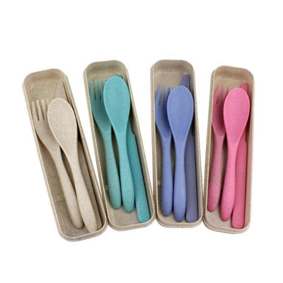 Wheat Straw Cutlery Set with Knife | gifts shop