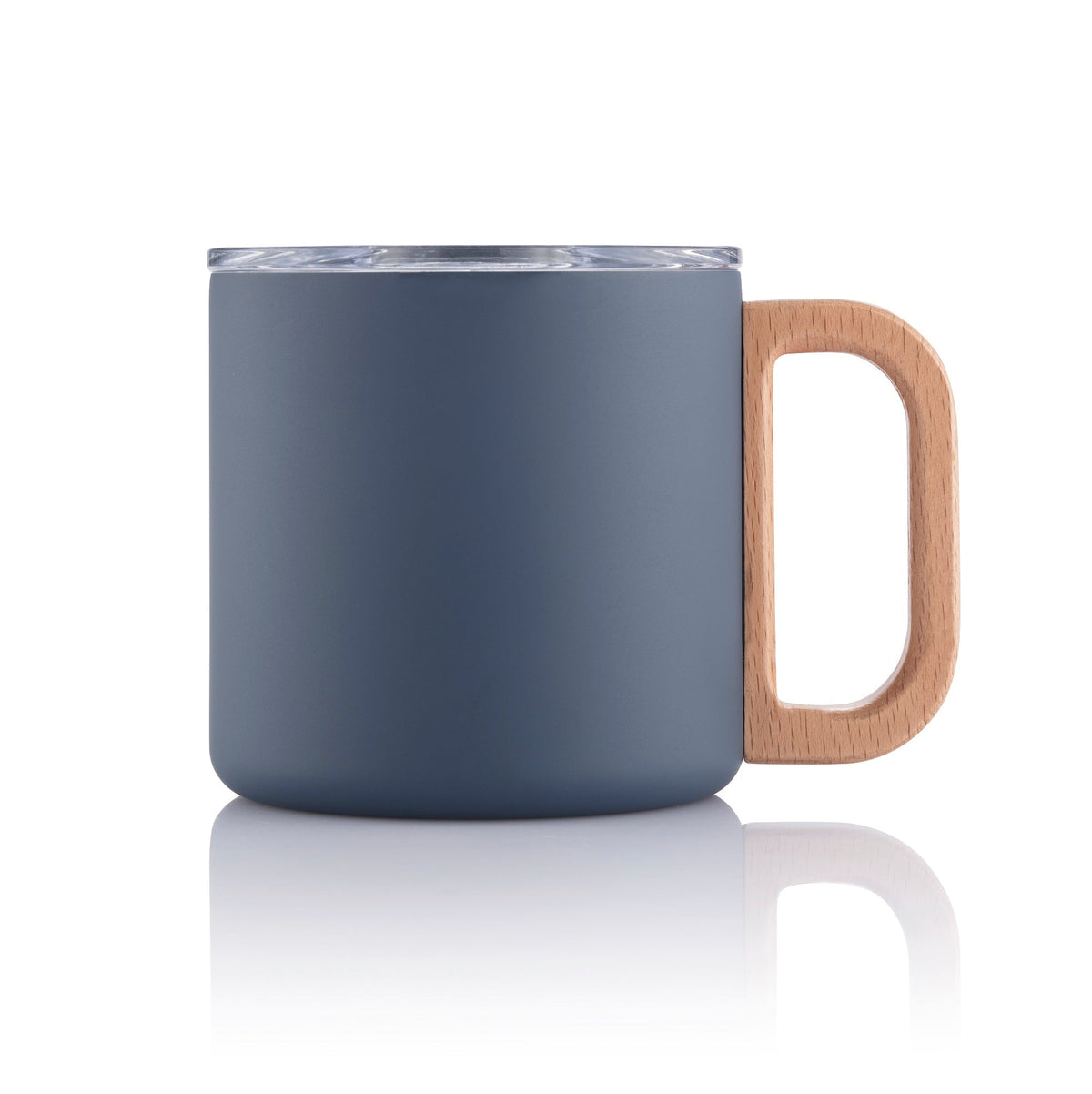 Vacuum Mug With Beech Wood Handle with Lid by Corporate Gift Store Singapore