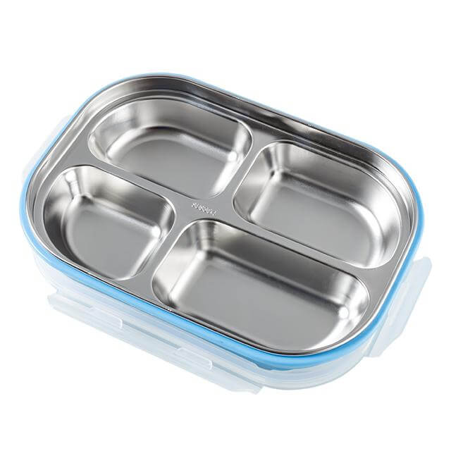 Stainless Steel Bento Lunch Box with Plastic Lid by Corporate Gift Store Singapore