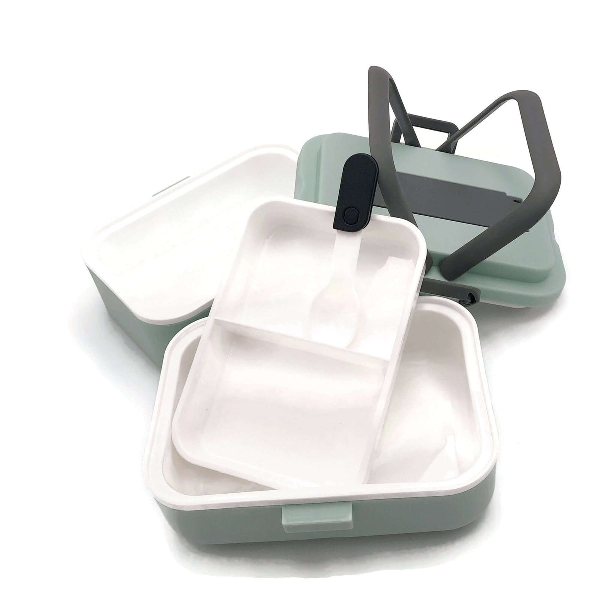 Easy Lock Double Layer Lunch Box with Spoon by Corporate Gift Store Singapore
