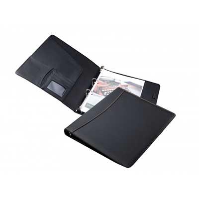 A4 Black Refillable Portfolio W/Ring Binder by Corporate Gift Store Singapore