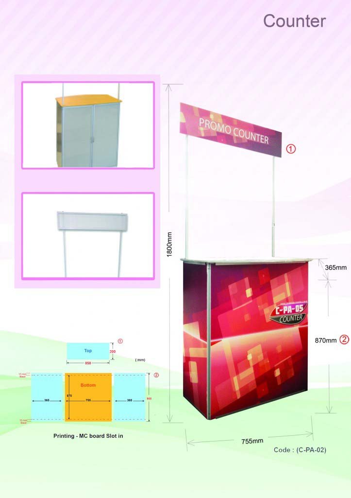 Aluminium Event Counter by Corporate Gift Store Singapore