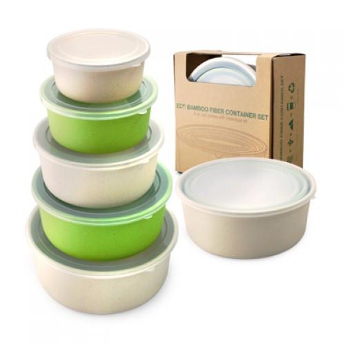 Eco Friendly Bamboo Fiber Container Set by Corporate Gift Store Singapore
