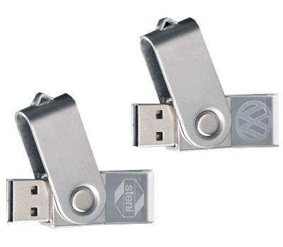 Swivel Crystal USB Drive with LED Light by Corporate Gift Store Singapore