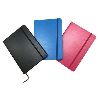 Black, blue and red PU Leather Notebooks as possible welcome-kit components