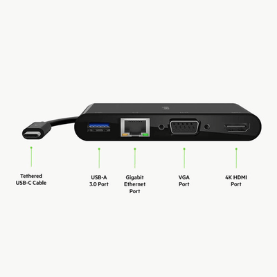 Belkin USB-C Multimedia + Charge Adapter 100W