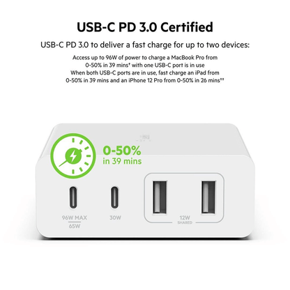 Belkin BoostCharge Pro 4-Port GaN Charger 108W + 2M adapter by Corporate Gift Store Singapore