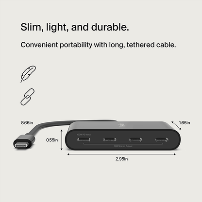 Belkin AVC018 Connect USB-C to 4-Port USB-C Hub by Corporate Gift Store Singapore