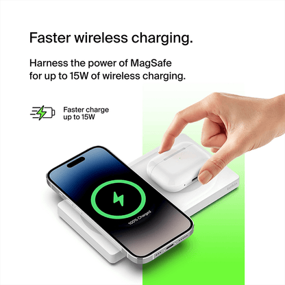 Belkin WIZ019 MagSafe 2-in-1 Wireless Charging Pad by Corporate Gift Store Singapore