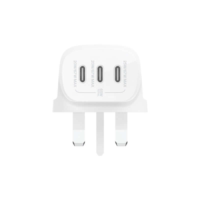 Belkin WCC002myWH 67W Triol USB-C PD3.1 PPS Gan Charger by Corporate Gift Store Singapore