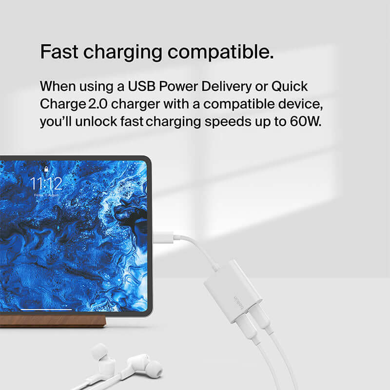 Belkin F7U081 RockStar USB-C Audio + Charge Adapter by Corporate Gift Store Singapore