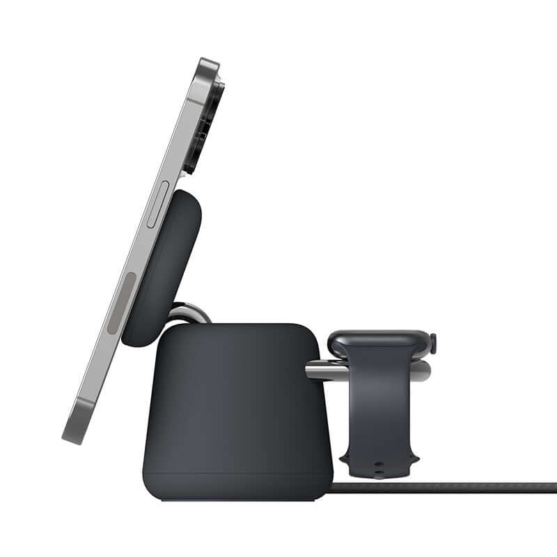 Belkin WIZ020 BoostCharge Pro 2-in-1 Wireless Charging Dock with MagSafe 15W by Corporate Gift Store Singapore