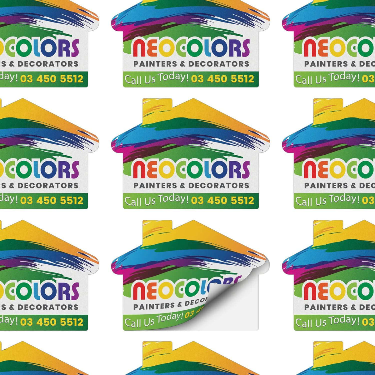 AD Labels 70 x 50mm - House Shaped Corporate Gift Singapore