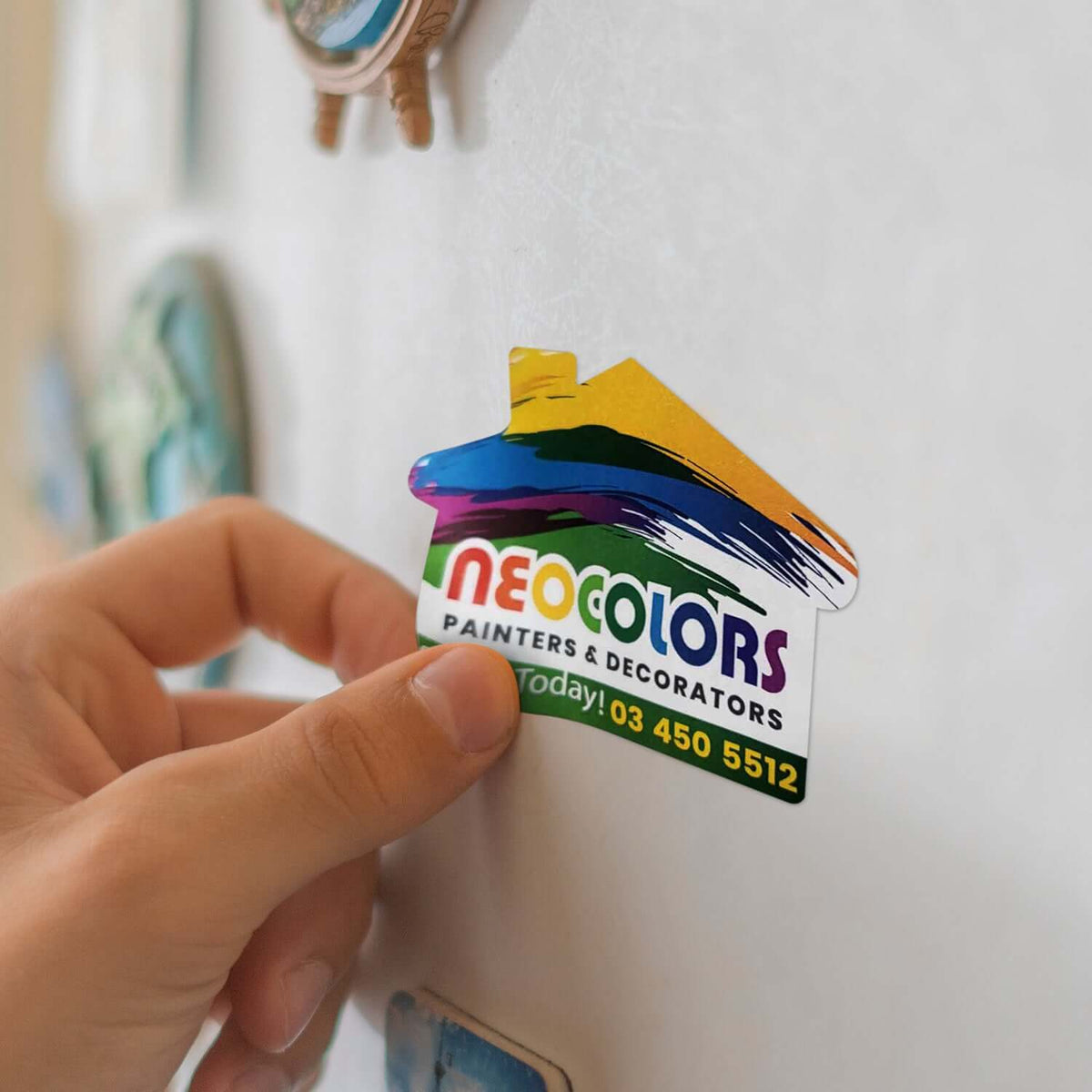 AD Labels 70 x 50mm - House Shaped Corporate Gift Singapore