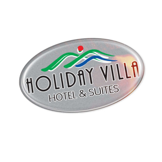 Resin Coated Labels 74 x 43mm Oval Corporate Gift Singapore