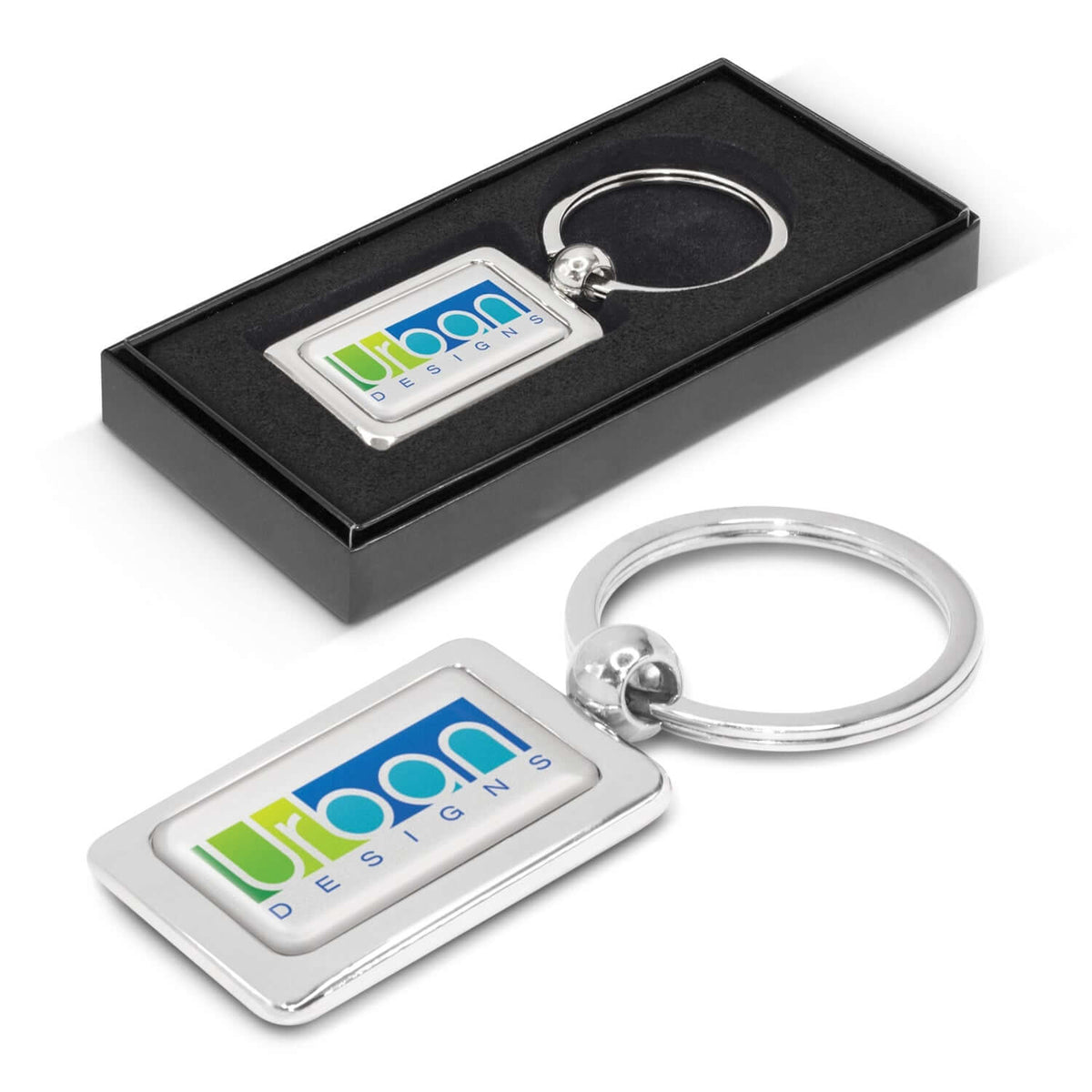 Rectangular Metal Key Ring Corporate Gift Singapore