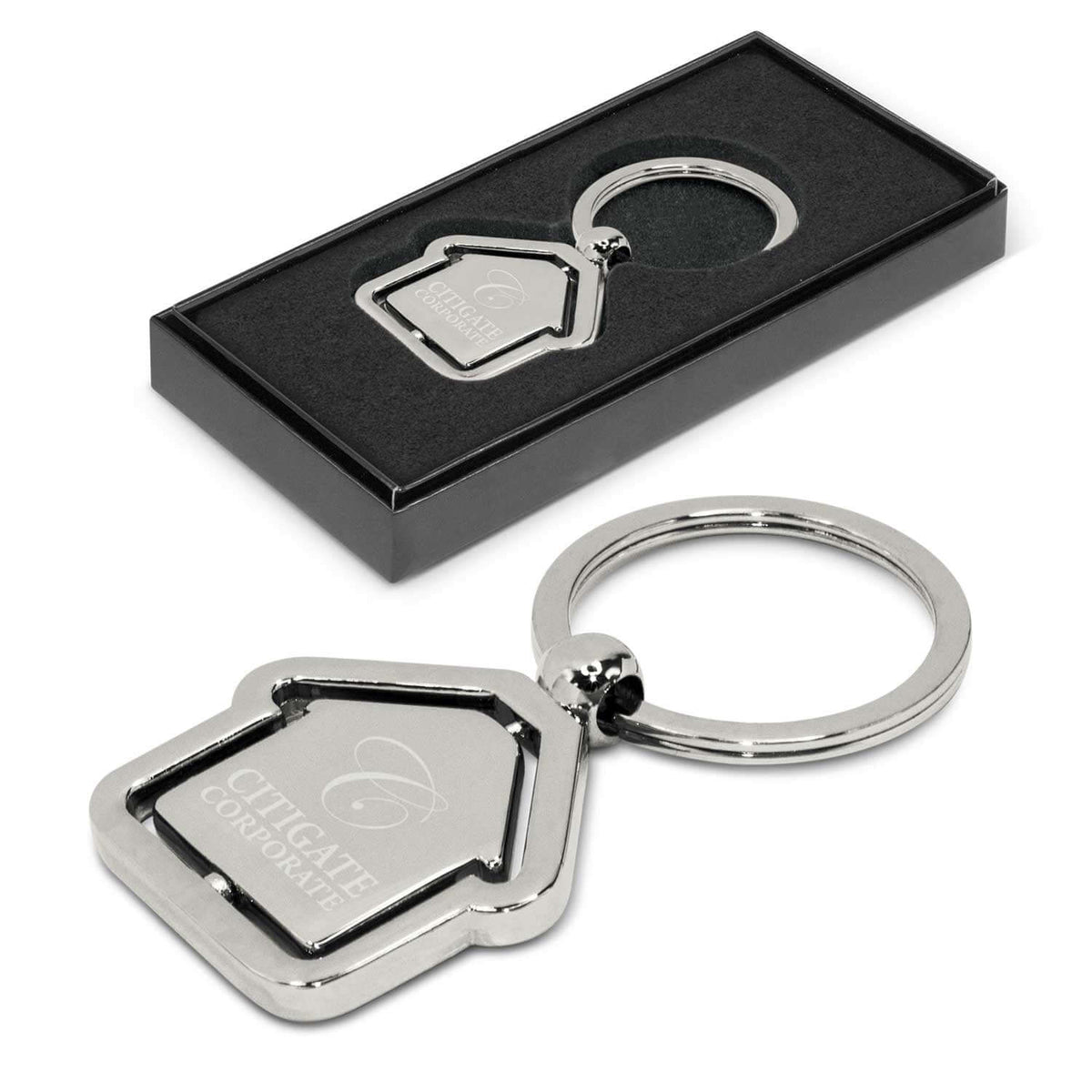 Spinning House Metal Key Ring Corporate Gift Singapore