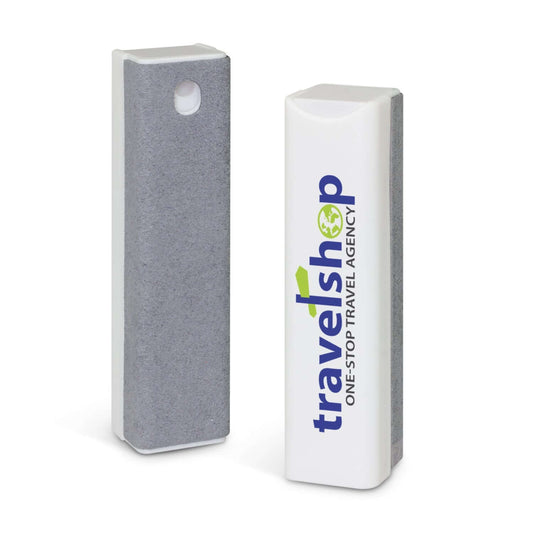 Solano Screen Cleaner with microfiber cloth, ideal for corporate gifts and screen cleaning solutions.