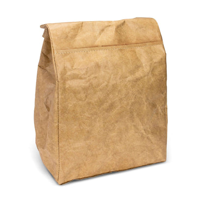Kraft Cooler Lunch Bag made of trendy Tyvek, ideal for corporate gifts in Singapore.