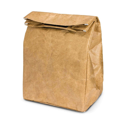 Kraft Cooler Lunch Bag made from trendy Tyvek, perfect for corporate gift in Singapore.