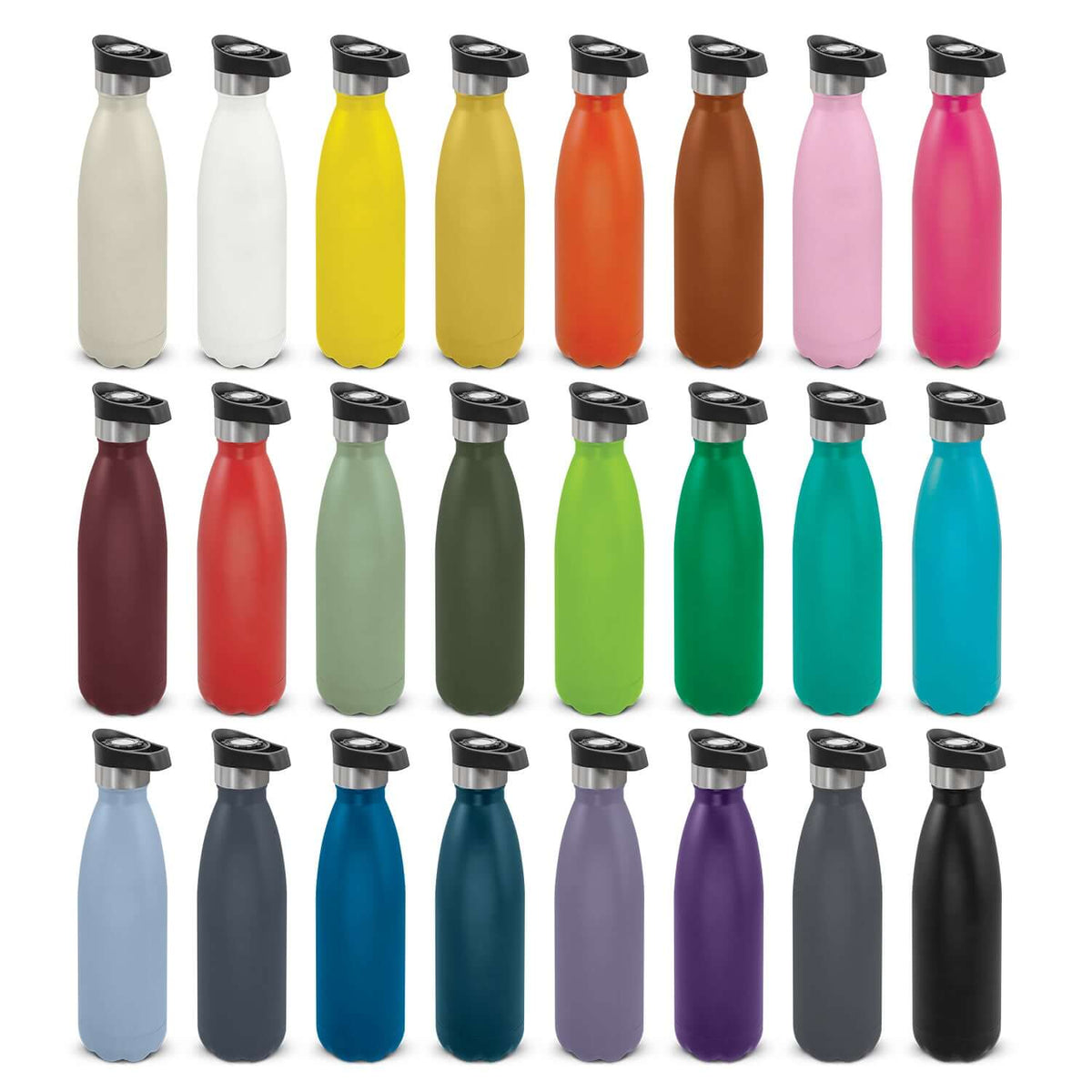 Mirage Powder Coated Vacuum Bottle - Push Button Lid Corporate Gift Singapore