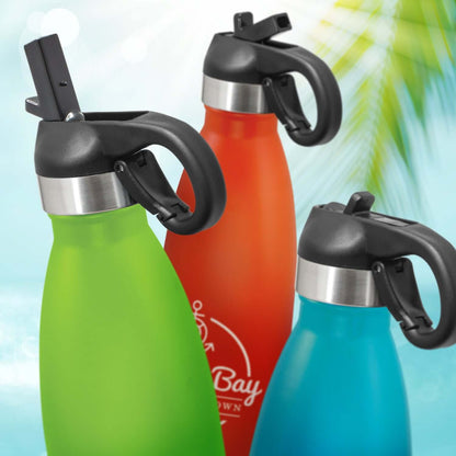 Mirage Powder Coated Vacuum Bottle - Flip Lid Corporate Gift Singapore