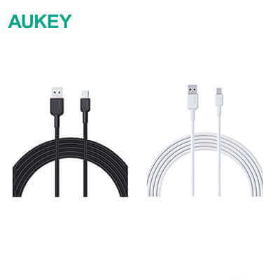 Aukey CB-NAC1 / CB-NAC2 Circlet Nylon braided USB-A to USB-C Cable by Corporate Gift Store Singapore