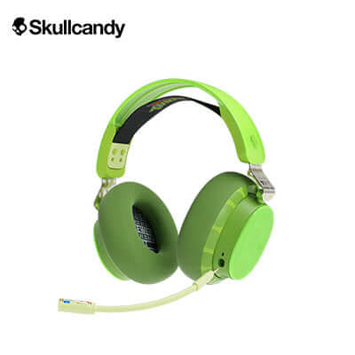 Skullcandy x TMNT PLYR® (2022) Multi-Platform Gaming Wireless Over-Ear Headset in vibrant green color.