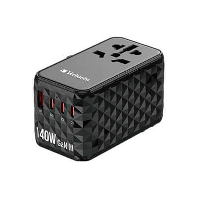 Verbatim 32125 GaN III Universal Travel Adapter 140W by Corporate Gift Store Singapore