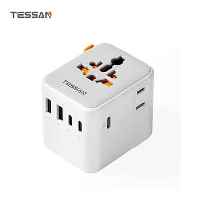 TESSAN 28W Travel Adapter with 2 USB A & 3 C Ports by Corporate Gift Store Singapore