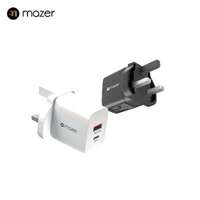 Mazer GaNPrestige 20W GaN Wall Charger (2 Ports) by Corporate Gift Store Singapore