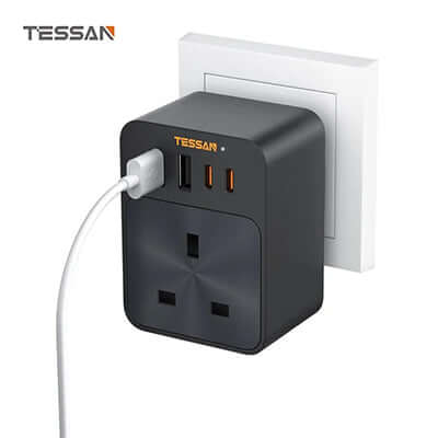 TESSAN PD30W Wall Plug Socket Extension Multi Charger by Corporate Gift Store Singapore
