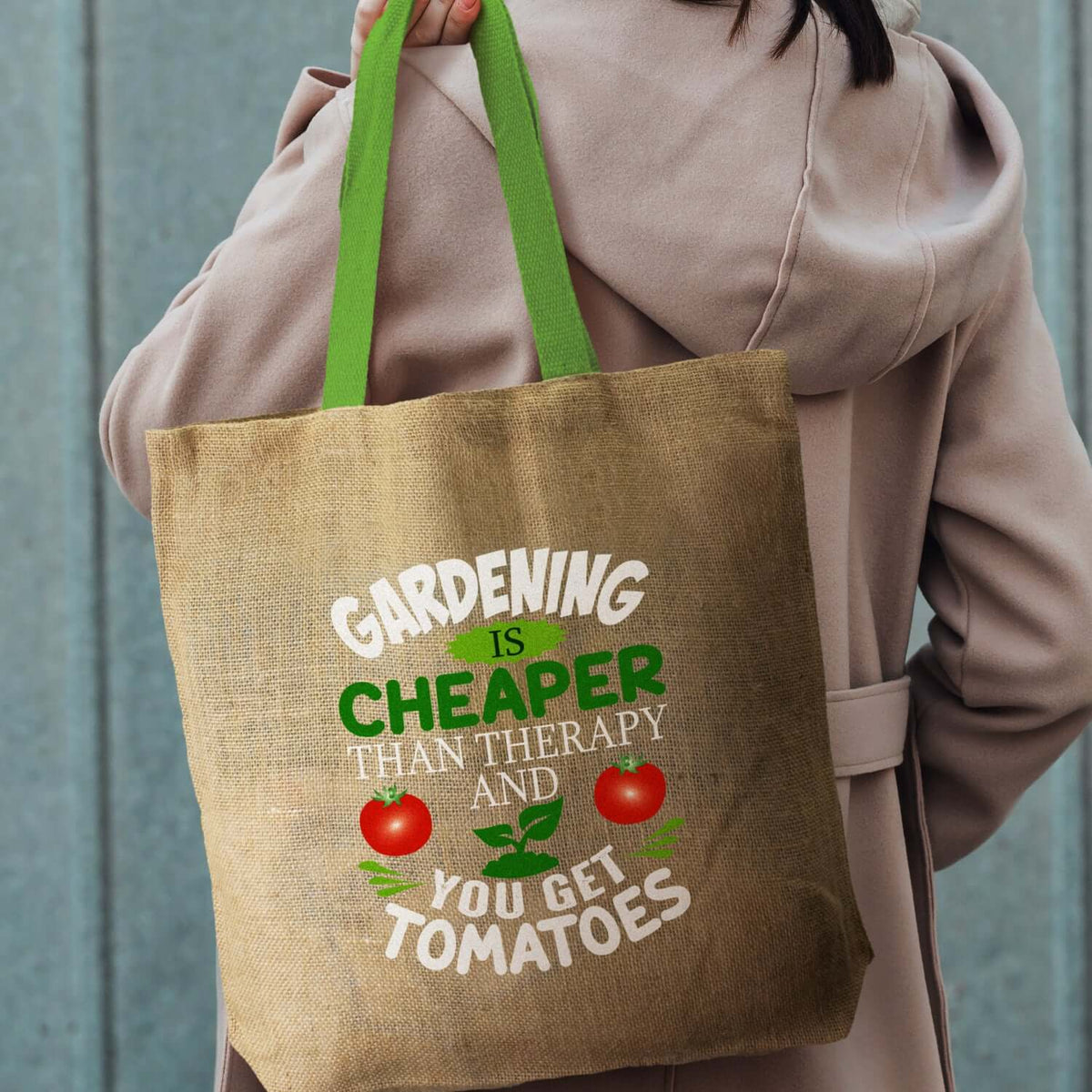 Thera Jute Tote Bag - Coloured Handles Corporate Gift Singapore