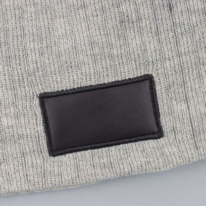 Nebraska Heather Cable Knit Beanie With Patch Corporate Gift Singapore